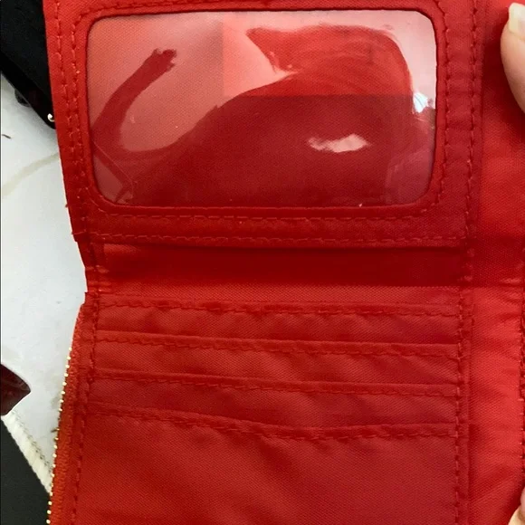 Giveaway Claires Red Quilted Leather wallet Bag with Gold Chain - Picture 4 of 5